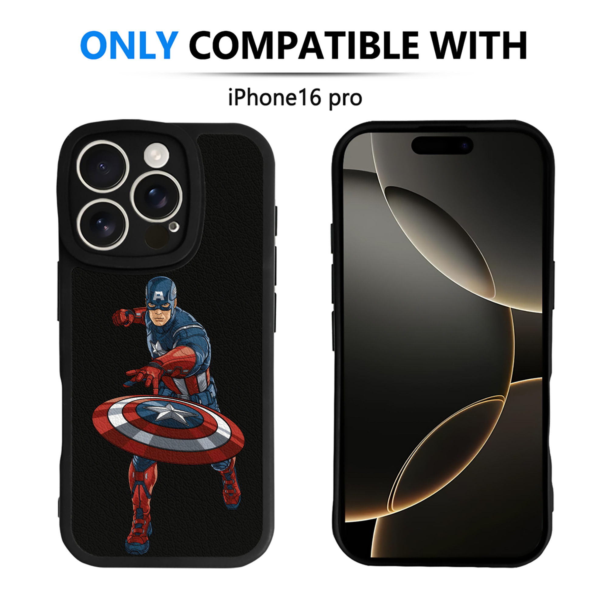 （画像用） アベンジャーズ The Avengers 【iPhone 16シリーズ対応】シリコンスマホケース（レザー調） 材質：シリコン